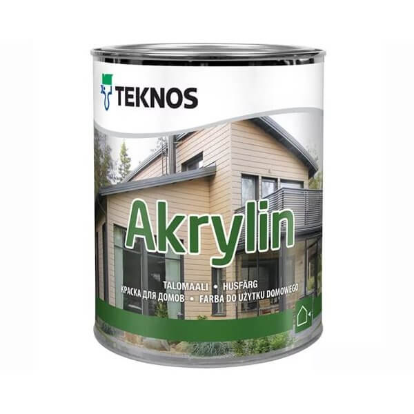 akry 09 Teknos Akrylin Краска по деревянному фасаду Финляндия — изображение 1